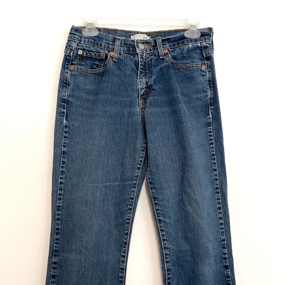 LEVI'S LEVIS Straight Leg 505 Jeans Dark Wash ish Distressed Straight Leg Jean 6 - Picture 3 of 16